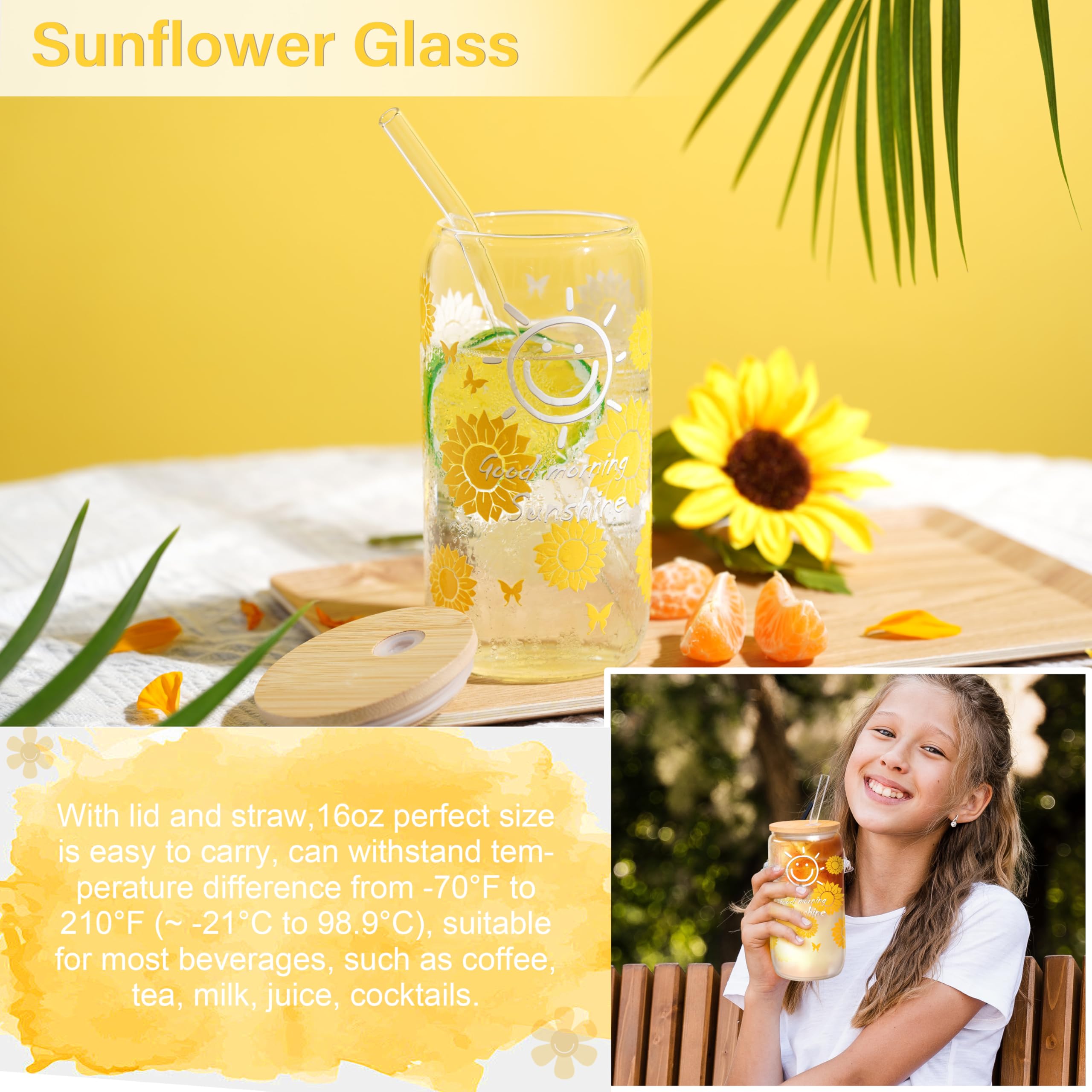 12PCS Sunflower Gift Set for Women - Get Well Soon, Birthday, Inspirational Gifts for Mom, Sister, Teacher, Friends & BFF - Unique Sunshine-Themed Present for Home Decor, Office Desk & Cheer Up Moments