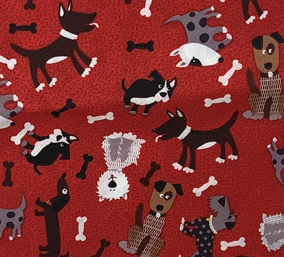 Red Dog Bandana with Sweater Dogs Print - Large Size for Medium & Big Dogs - Perfect for Holidays, Pet Photos & Outdoor Adventures