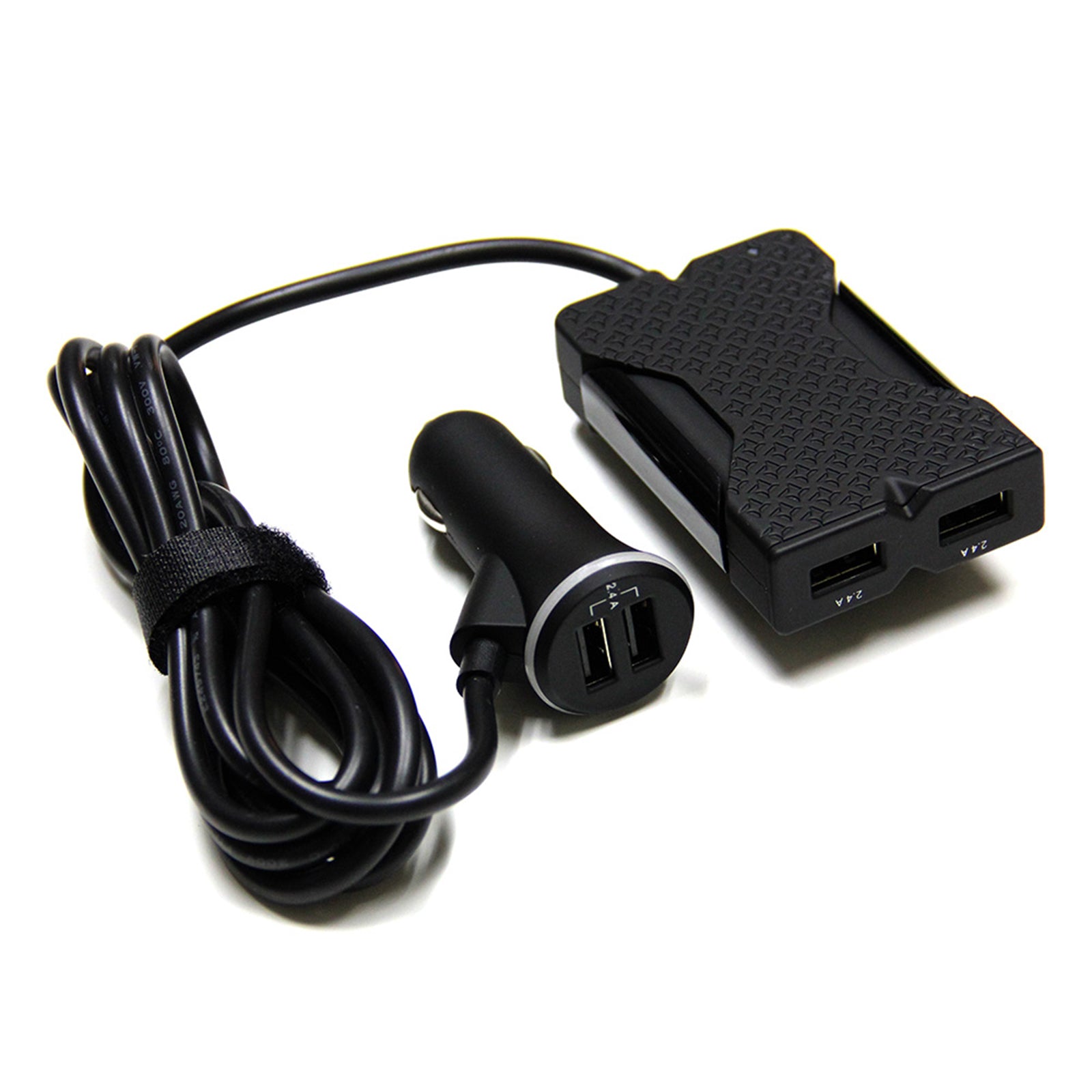 4-Port USB Car Charger Adapter - Fast Charging for Front & Back Seats - Perfect for Road Trips, Family Travel & Long Commutes