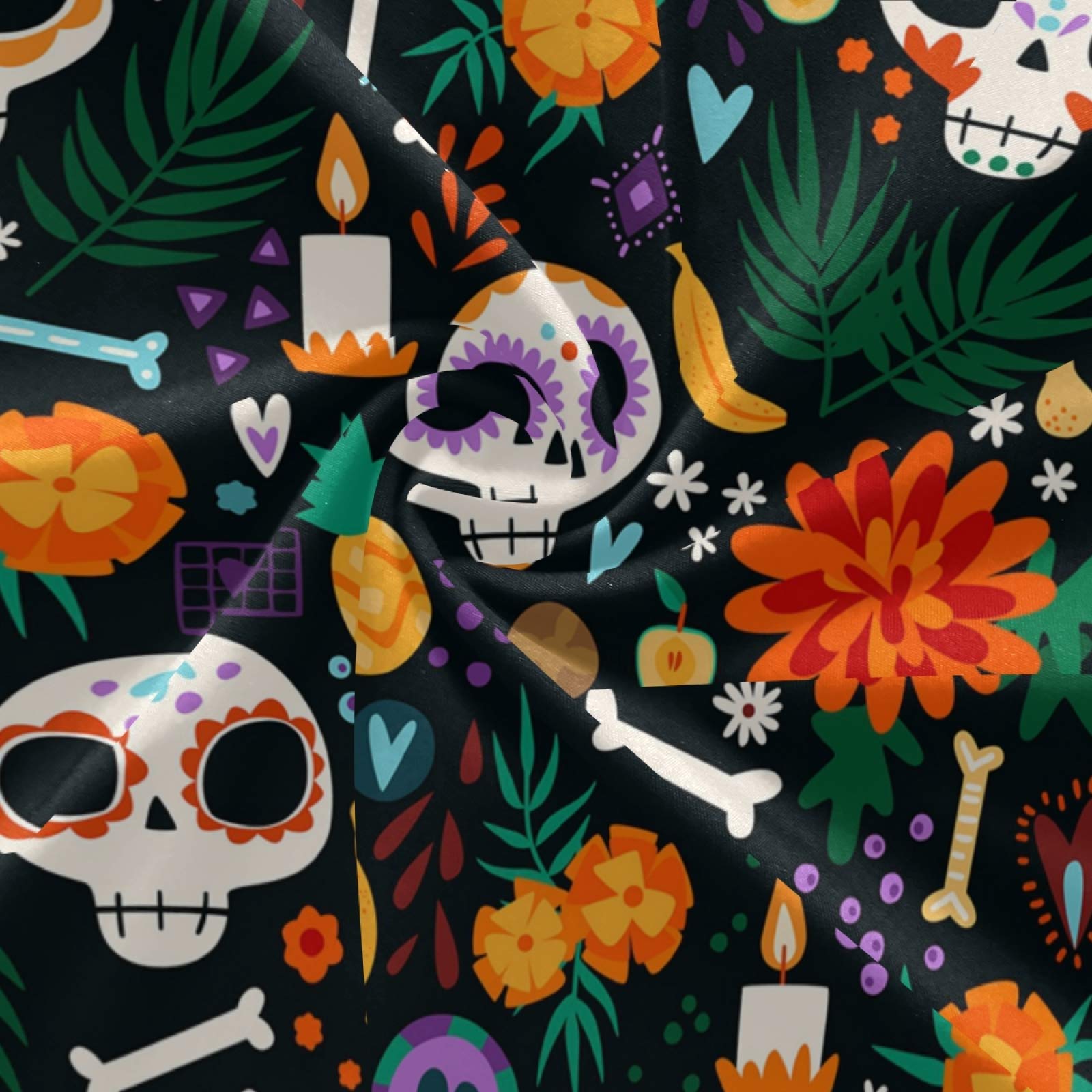 Colorful Dia De Los Muertos Yoga Pants - High Waist Tummy Control Leggings for Workout & Running