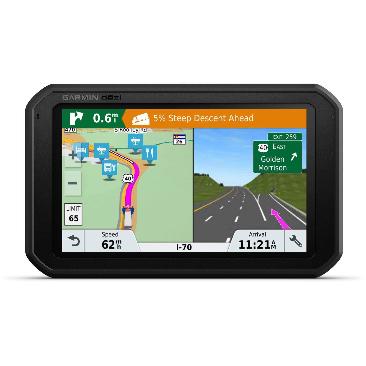 Garmin dezl 780 LMT-S Advanced Truck GPS Navigator with Preloaded Maps, Lifetime Map Updates, Memory Card Kit & Cleaning Cloth - Perfect for Long-Haul Trucking, RV Travel & Fleet Management