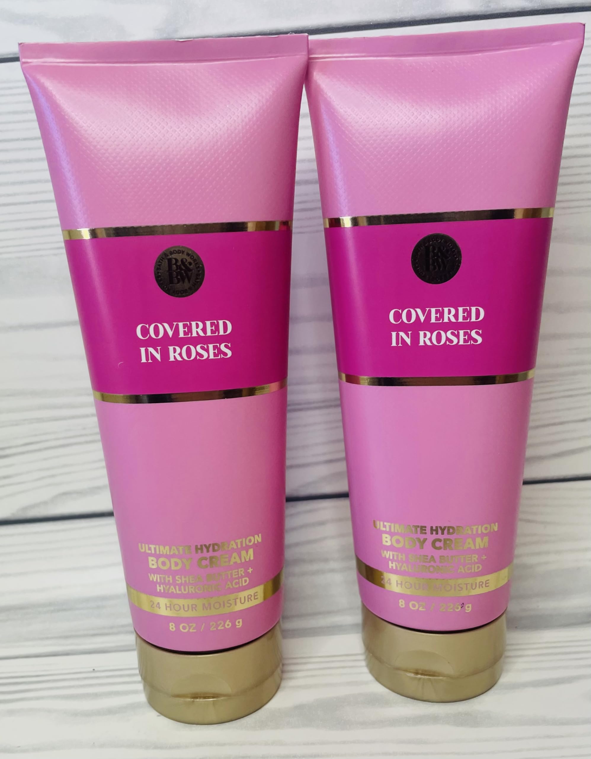 Bath & Body Works Covered in Roses Ultimate Hydration Body Cream 8oz (2-Pack) - Luxurious Moisturizing Lotion for Dry Skin, Perfect for Daily Use & Gift Giving