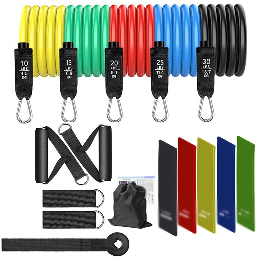 Premium Resistance Bands Set - 5-Piece Latex Exercise Bands for Home Gym, Yoga, Pilates & Strength Training (10-30 lbs) - Ideal for Full-Body Workouts, Physical Therapy & Fitness Enthusiasts