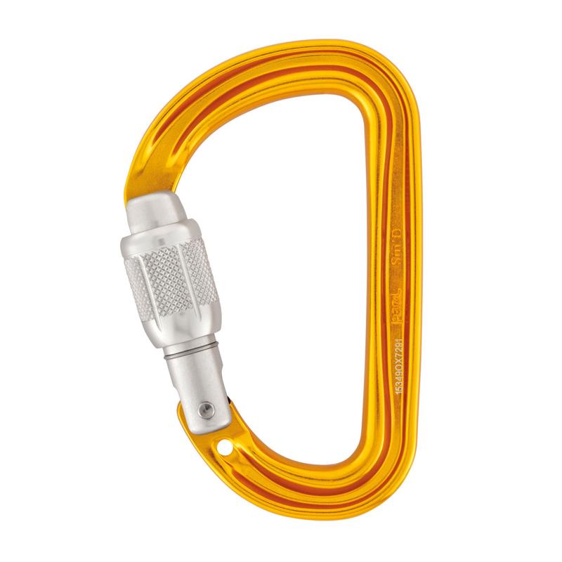 Petzl SM'D Sport Climbing Carabiner - Lightweight Locking Carabiner for Rock Climbing, Mountaineering & Outdoor Adventures - High Strength Aluminum Alloy Safety Hook for Belaying & Rappelling