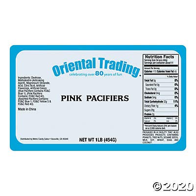Pink Hard Candy Pacifiers (1 lb - 608 Pieces) - Baby Shower Favors, Gender Reveal Party Supplies for Girls - Perfect for Baby Showers, Birthday Parties & Sweet Table Decorations
