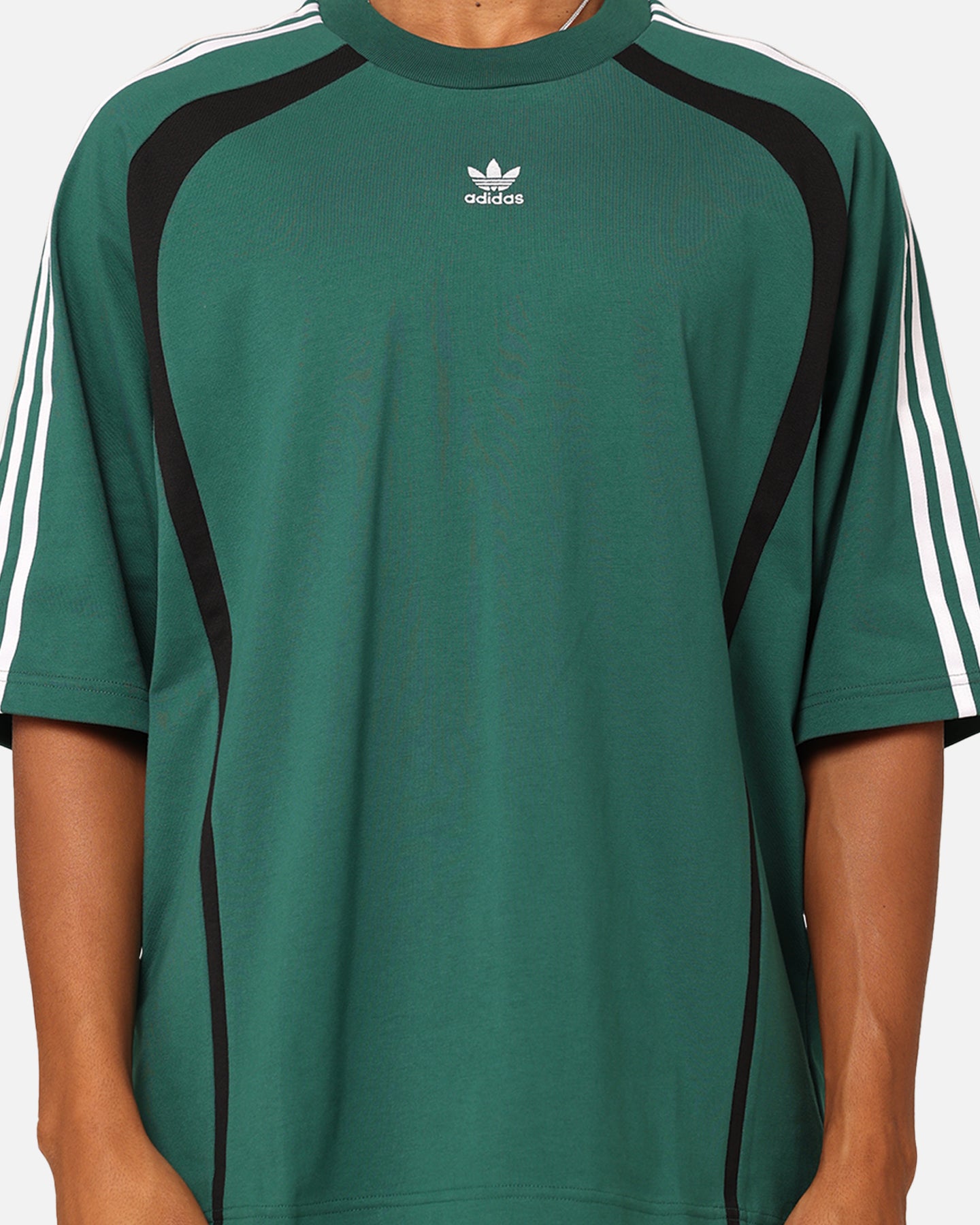 Adidas Oversized T-Shirt for Men & Women | Comfortable Cotton Crewneck Tee | Collegiate Green | Casual Wear, Street Style & Everyday Outfits