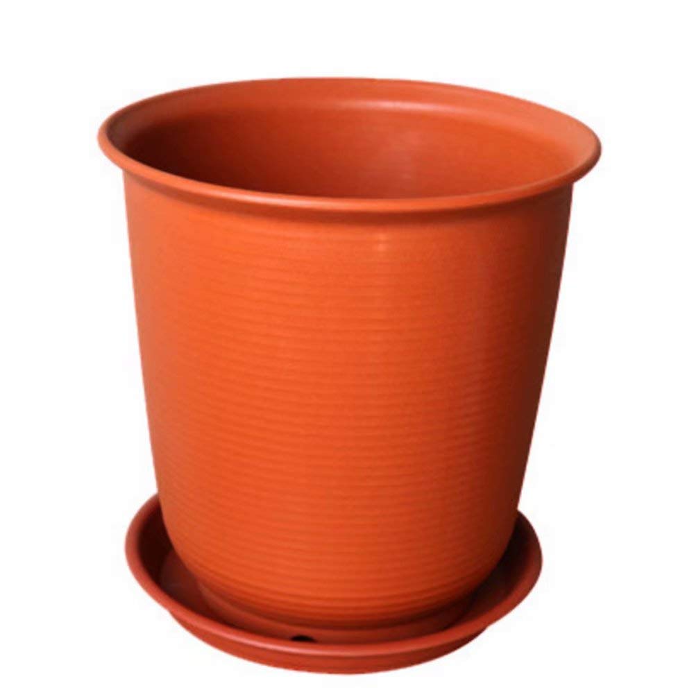 Extra Large Orange Resin Planter - Green Plant Container for Office Decoration, Flower Pot for Juicy Arrangements & Seed Starting | Perfect for Indoor Plants, Home Decor & Office Spaces