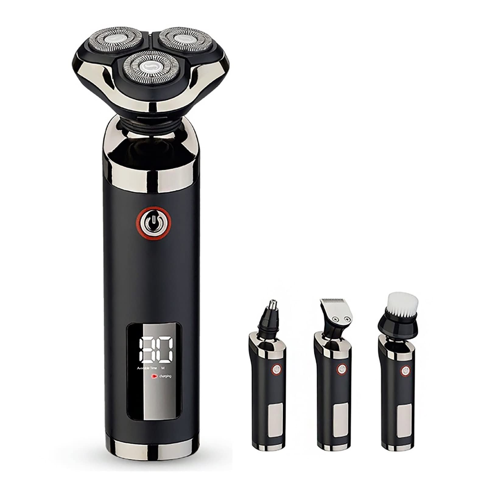 4-in-1 Electric Razor for Men - USB Rechargeable Wet/Dry Beard Trimmer, Facial Hair Shaver & Body Groomer | Perfect for Travel, Home & Gym Use