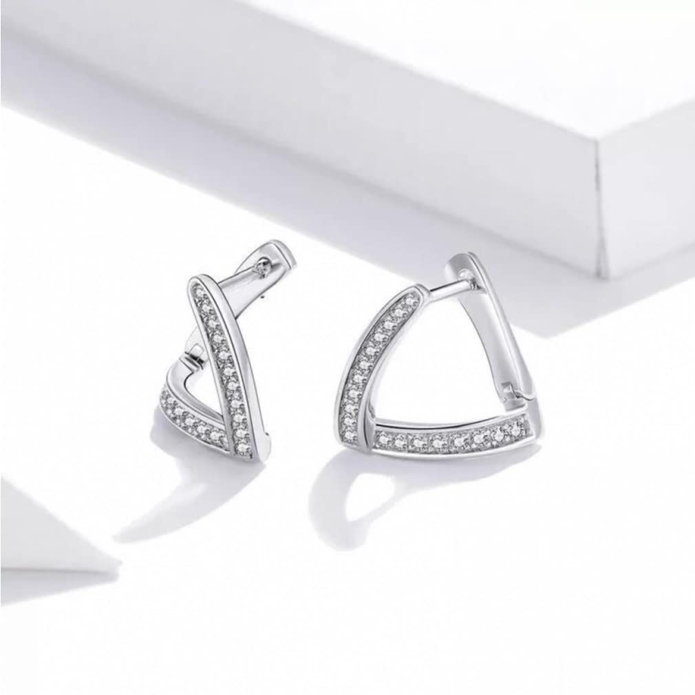 Hypoallergenic Sterling Silver Geometric Earrings for Women | Elegant Everyday & Party Jewelry Gift
