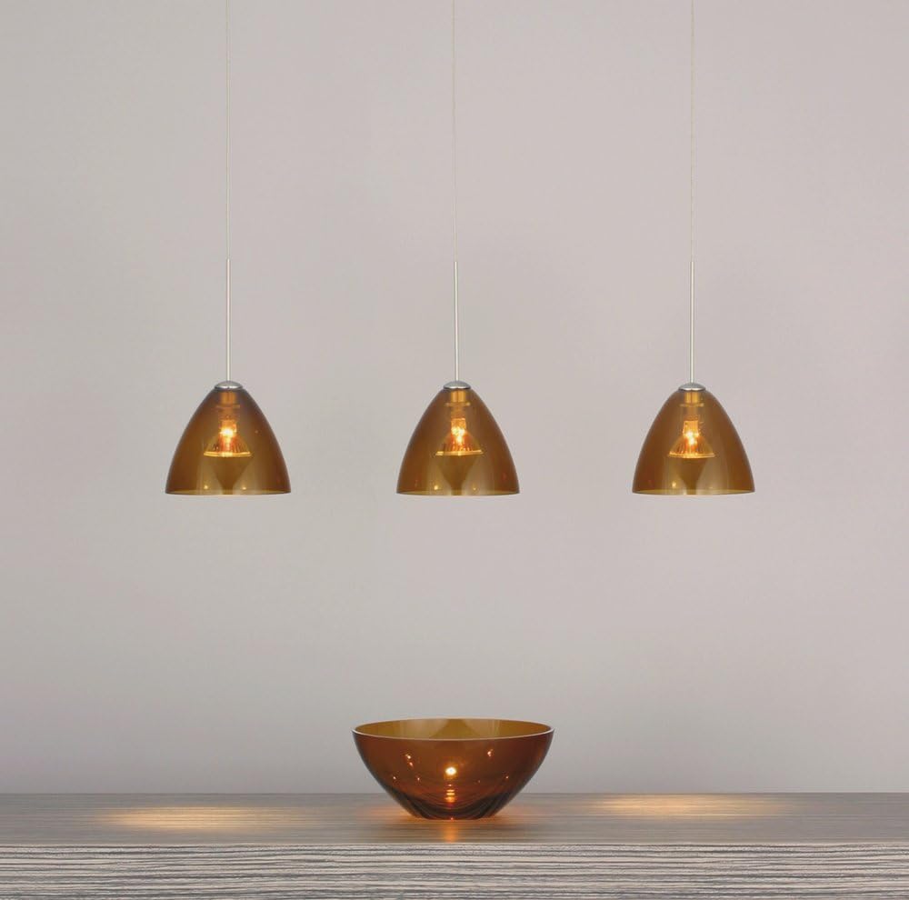 1XT-1779MA-LED-BR Modern Bronze LED Pendant Light - Contemporary One Light Fixture from Mia Collection, Perfect for Kitchen Island, Dining Room, or Entryway Lighting