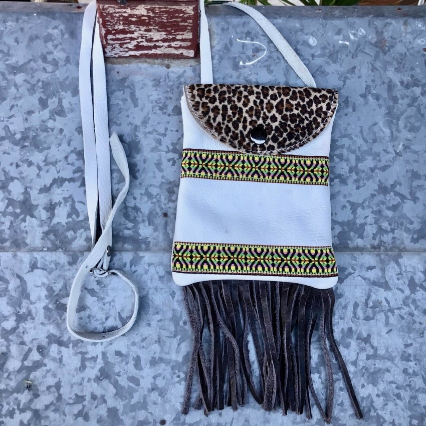 Vintage Leather Crossbody Fringed Handbag - Mexican Style Boho Purse for Women | Perfect for Travel, Music Festivals & Everyday Use