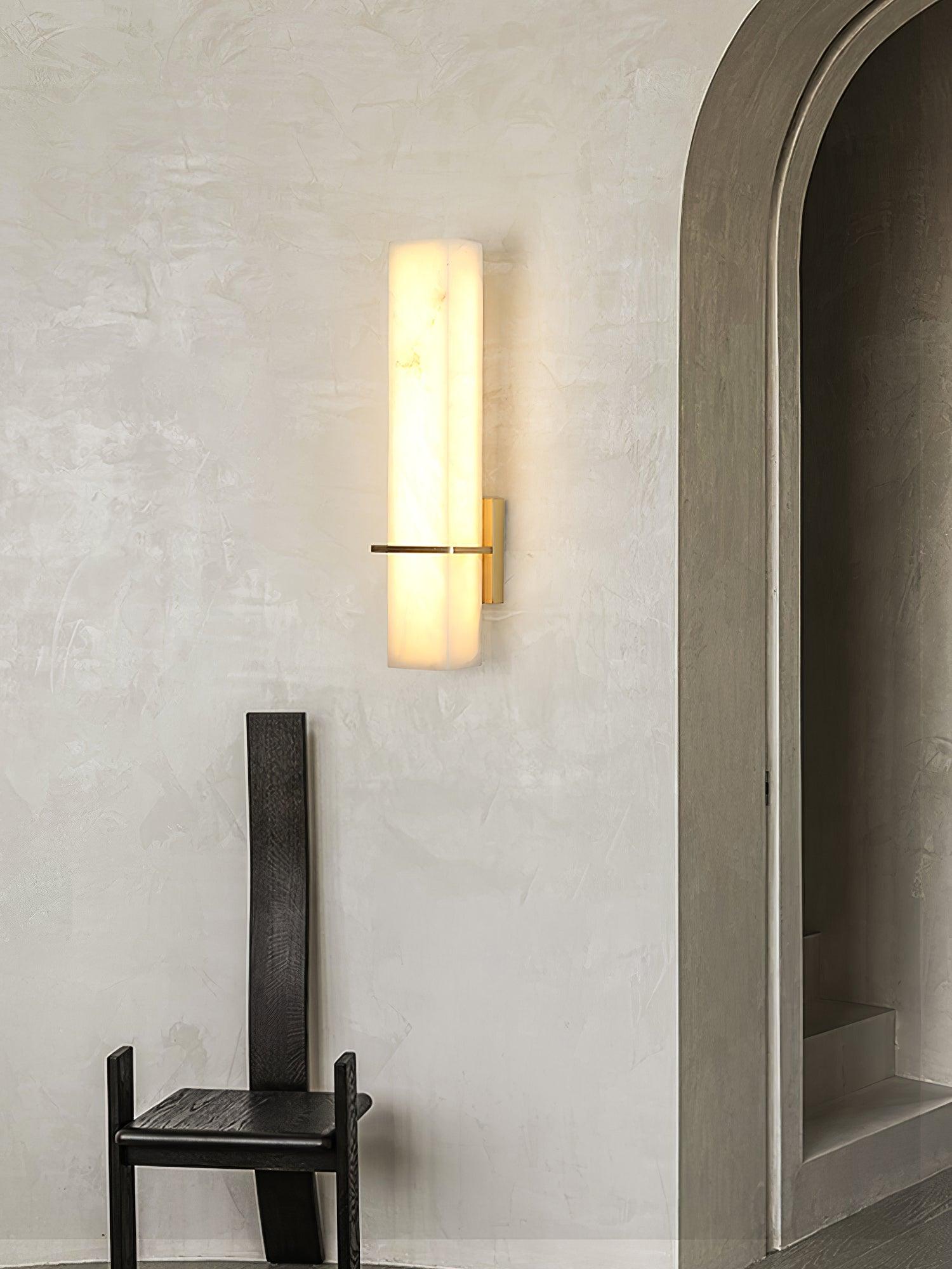 Elegant Milan Wall Sconce Light Fixture - Modern Brass Wall Lamp for Living Room, Bedroom & Hallway - Perfect for Ambient Lighting & Home Decor