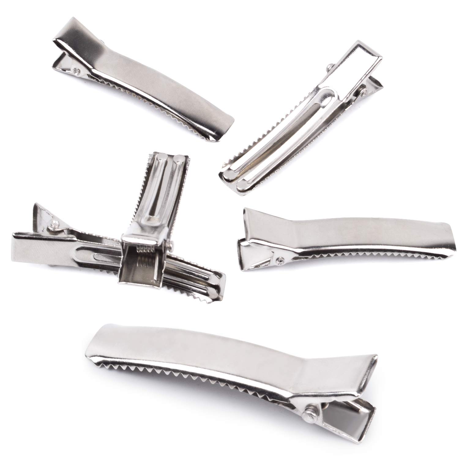 Jdesun 50 Pieces 2 Inch Silver Metal Alligator Hair Clips - Strong Hold Hair Pins with Teeth for Women & Girls - Perfect for School, Work, Parties & Everyday Hairstyles