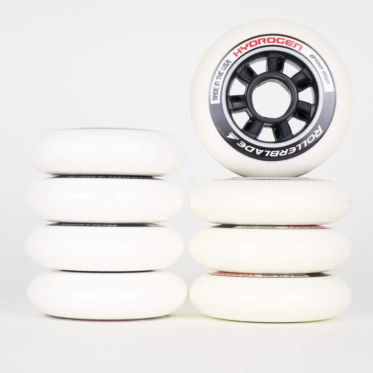 Rollerblade Hydrogen 84mm Wheels - 8 Pack Set for Inline Skating, Aggressive Skating & Roller Derby - High Performance Urethane Wheels