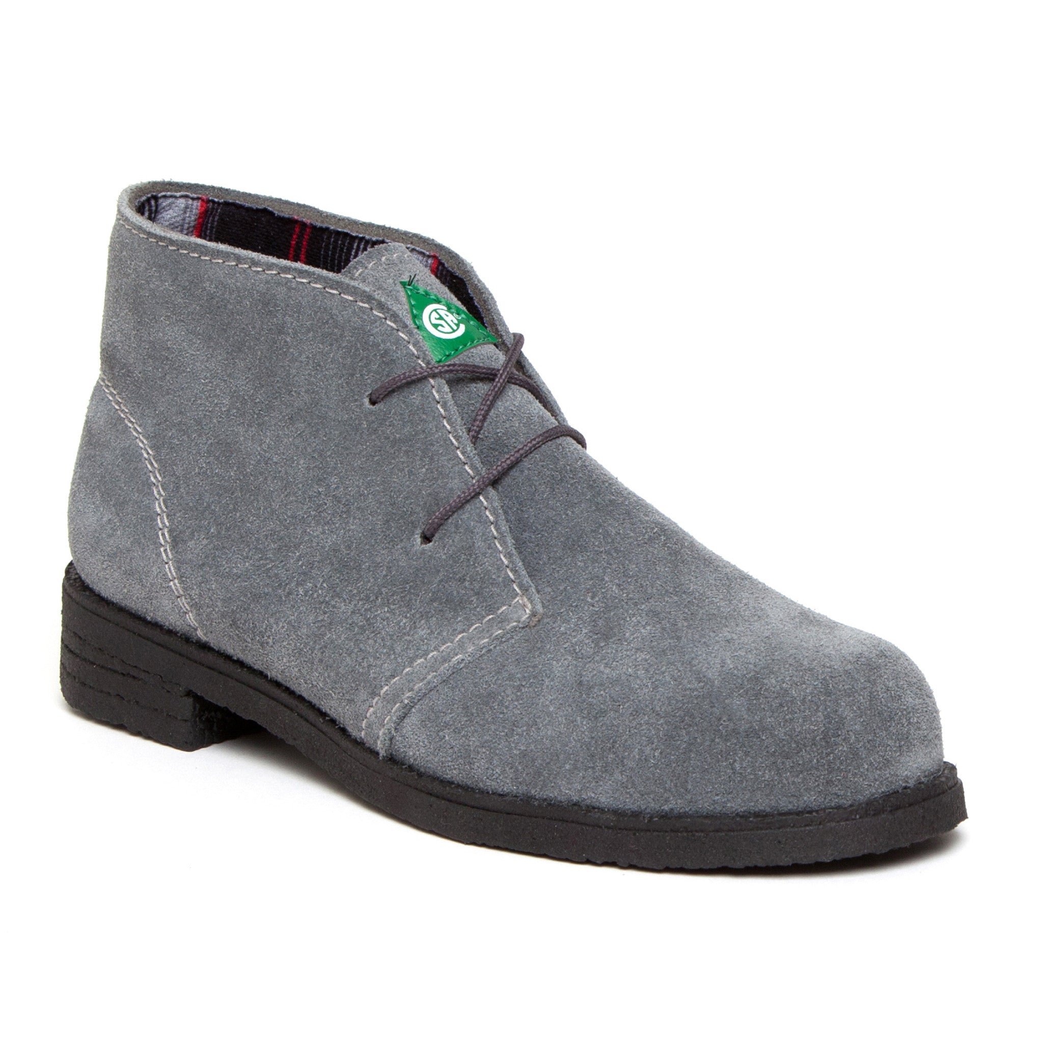 Feather Desert Grey Women's Steel Toe Suede Work Boots - Safety Shoes for Construction, Warehouse & Outdoor Work | Durable & Comfortable 120461