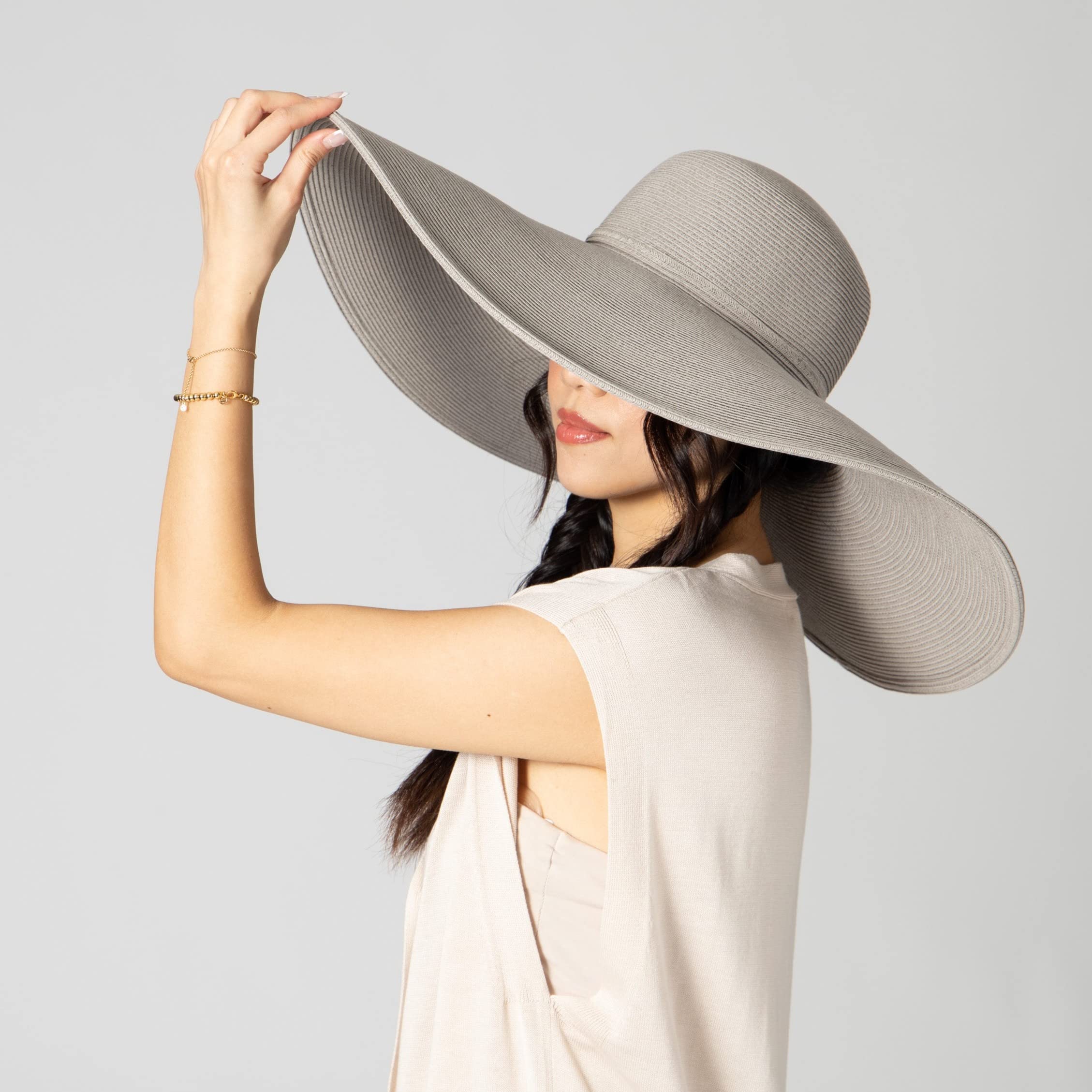 San Diego Hat Company Women's UPF 50+ Ultrabraid Sun Hat - Adjustable Wide Brim Beach Hat for Outdoor Activities, Gardening, and Summer Vacations