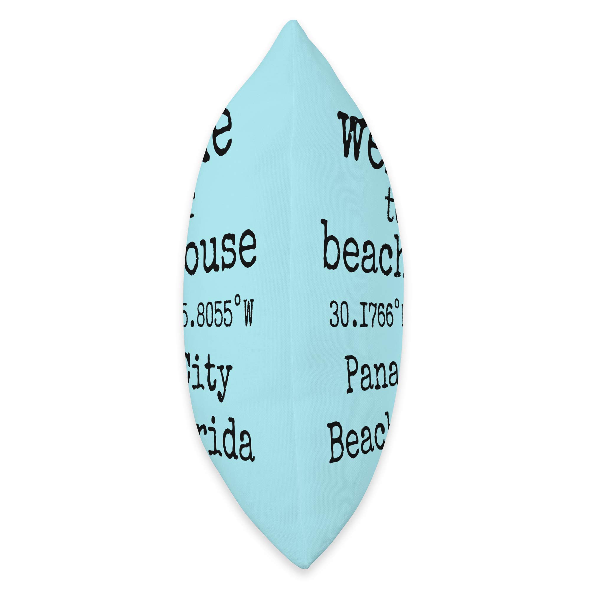 Welcome To Our Beach House Panama City Florida Throw Pillow - Coastal Decor for Living Room, Bedroom & Porch