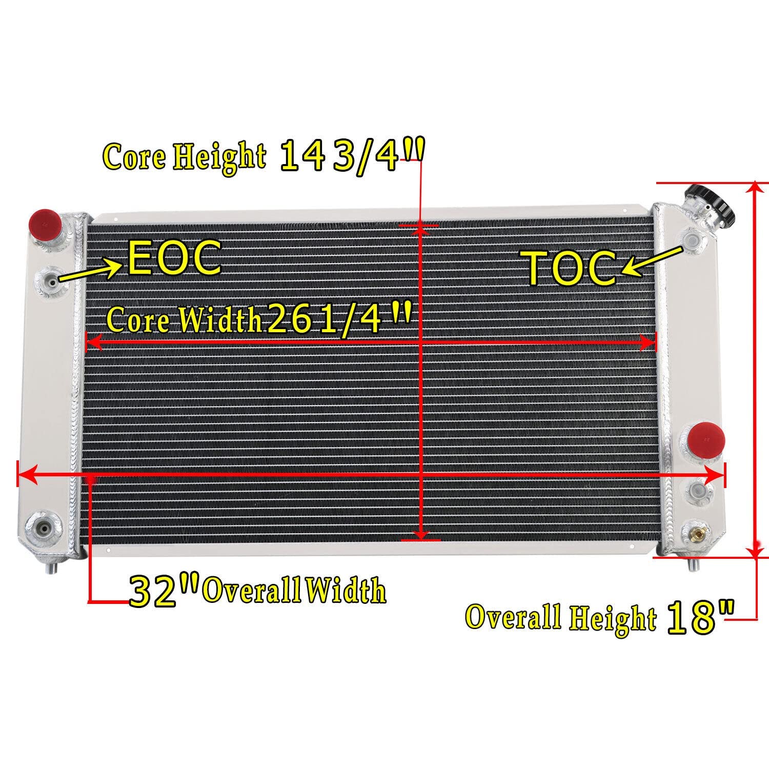 1994-2005 Chevy Blazer S10 GMC Sonoma Jimmy Isuzu Hombre 4.3L V6 Aluminum CU1826 Radiator - 3 Row Core with Shroud Fan Relay Kits - Perfect for Engine Cooling & Off-Road Adventures