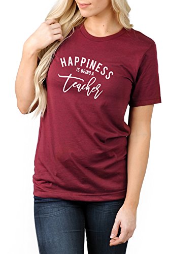 Maroon Crew White Ink