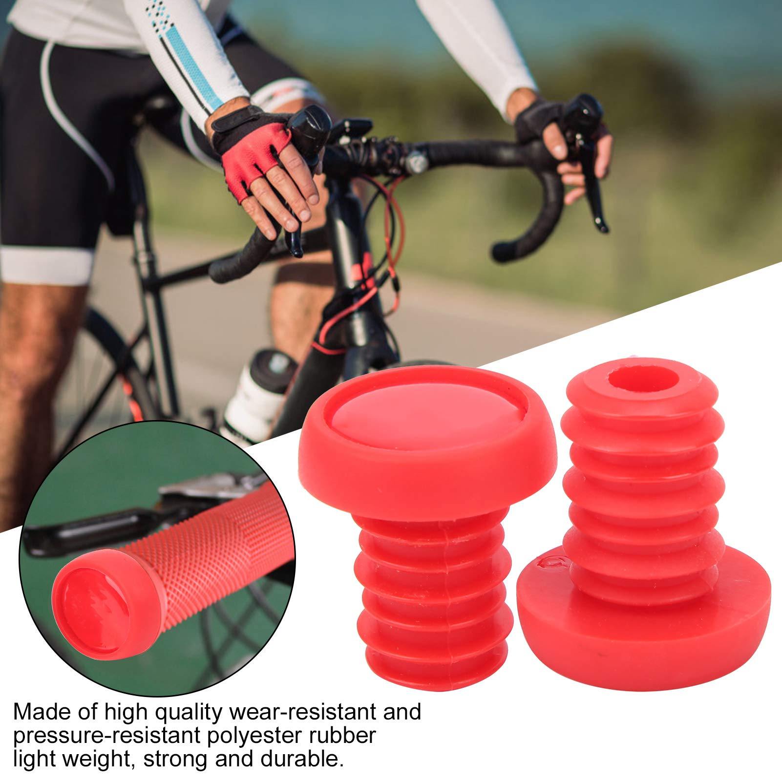 SUNGOOYUE Bike Handlebar End Plugs - Durable Polyester Rubber Bar End Screw Plugs for BMX, MTB, Road Bikes | Secure Grip & Safety Protection for Cycling, Commuting, Off-Road Adventures