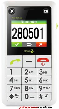 DORO 330 White Unlocked Mobile Phone - Lightweight Senior Cell Phone with Big Buttons & Loud Sound for Elderly & Visually Impaired Users - Perfect for Home, Travel & Emergency Use