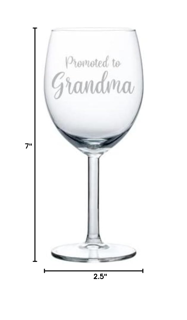 10 oz Elegant Wine Glass Goblet - Perfect for Grandma Pregnancy Announcement & Gender Reveal Gifts - Ideal for Celebrations, Parties & Special Occasions