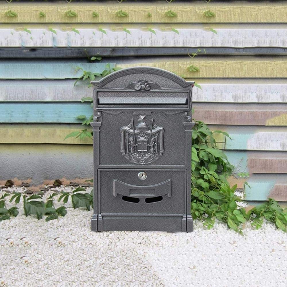 Waterproof Outdoor Mailbox with Lock - Creative Wall Mounted Letter Post Box for Home & Garden - Retro Style Mailbox for Secure Mail Delivery (Color Options: A, C) - Perfect for Porch, Front Door, and Yard Decoration