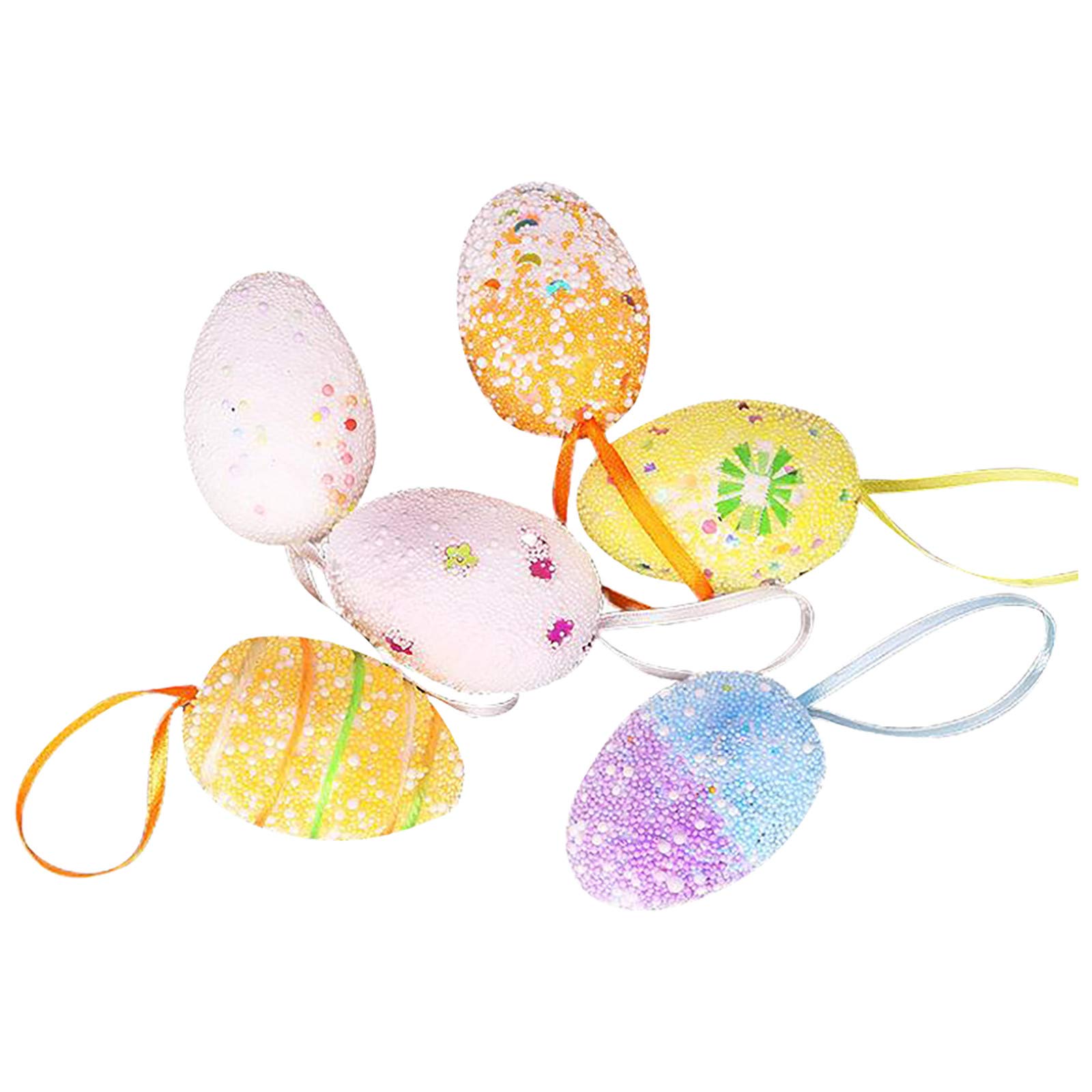 Easter Party Decorations - Foam Hanging Pendants & Small Ornaments for Home Holiday Decor - Perfect for Easter Egg Hunts, Spring Parties, and Festive Table Centerpieces