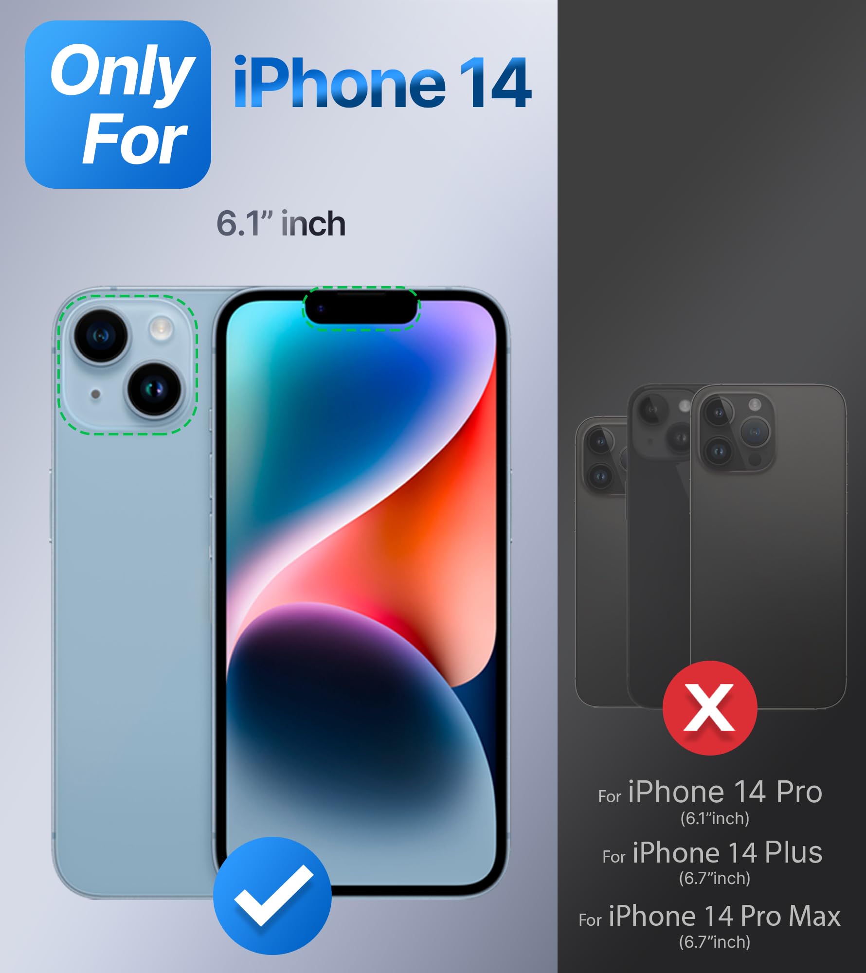 Shockproof Clear iPhone 14 Case with Adjustable Stand & Foldable Ring Holder - Protective 6.1 Inch Phone Cover for iPhone 14 | Perfect for Hands-Free Viewing, Video Calls & Daily Protection