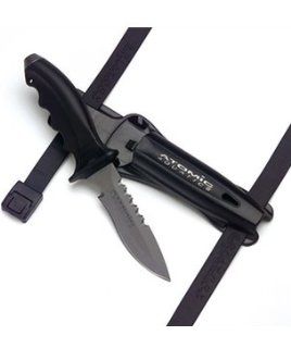 Atomic Aquatics Ti6 Titanium Scuba Diving Knife - Professional Underwater Dive Tool for Spearfishing, Snorkeling & Marine Exploration