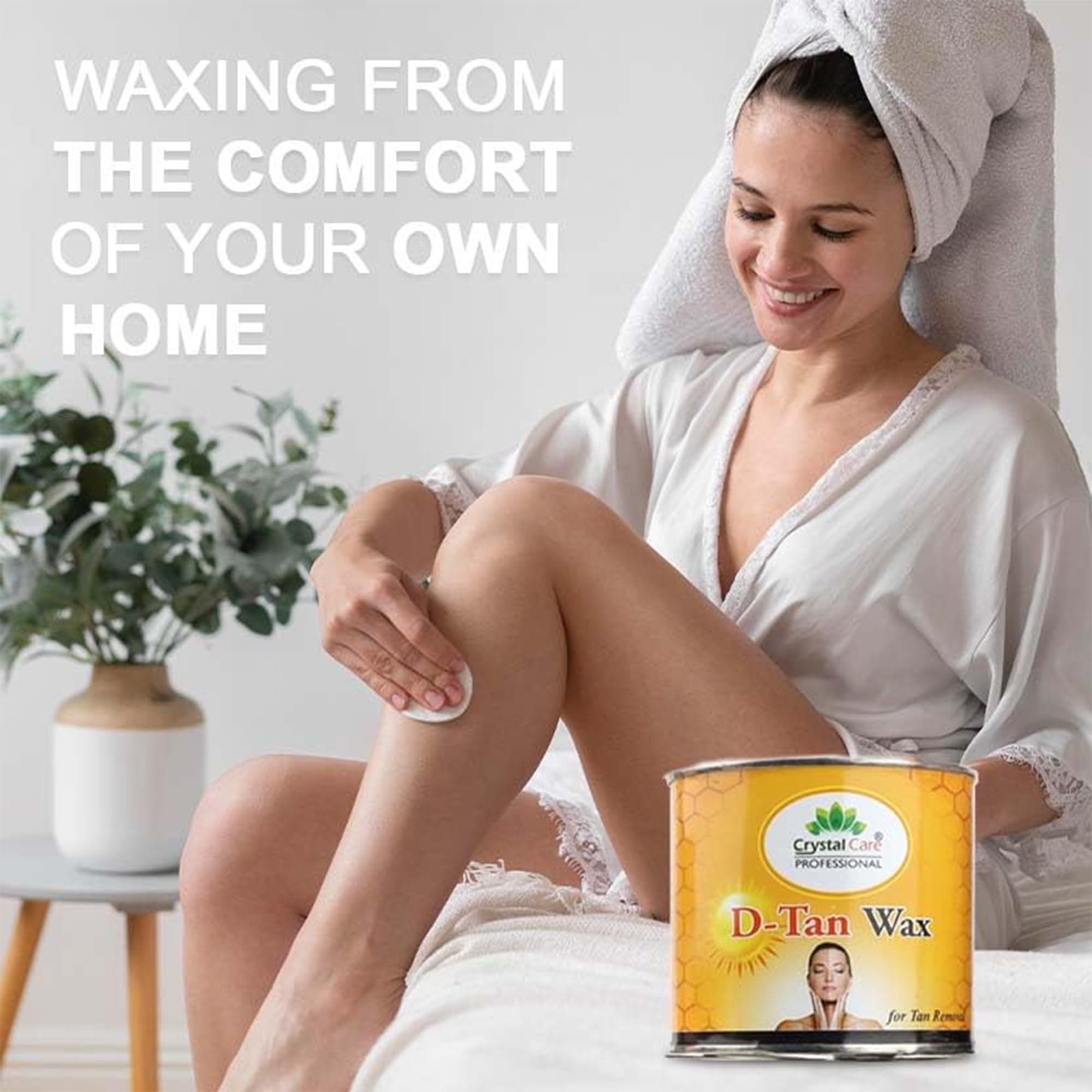 CRYSTAL CARE D Tan Wax for Face, Upper Lips, Arms, Legs, Bikini Line & Underarms - Full Body Hair Removal for Men & Women (600ml) - Ideal for Salon, Home Use & Travel