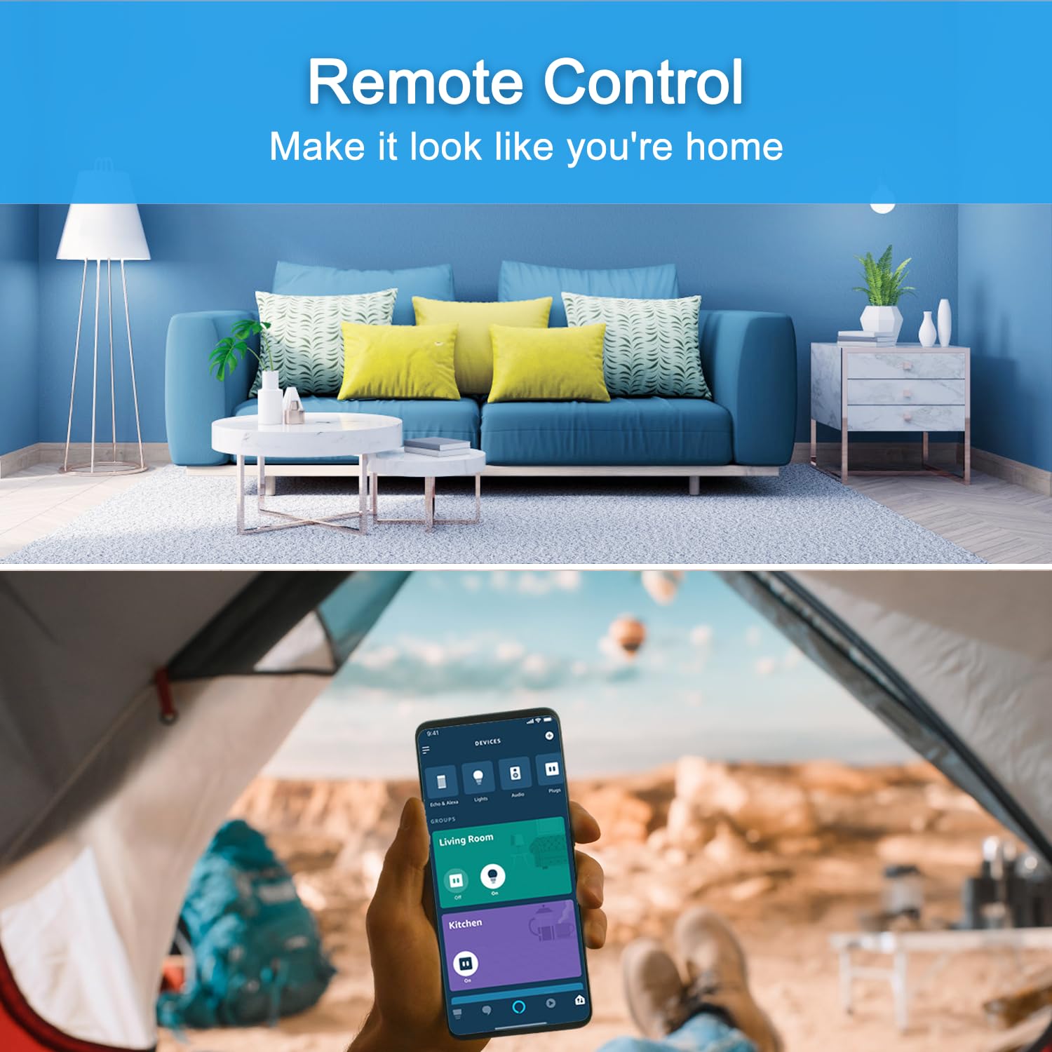 YNF Mini Smart Plug 4 Pack - Alexa Compatible, Voice Control, Remote Access, Timer & Scheduling, BLE Mesh - Perfect for Smart Home Automation, Office Devices & Holiday Lighting