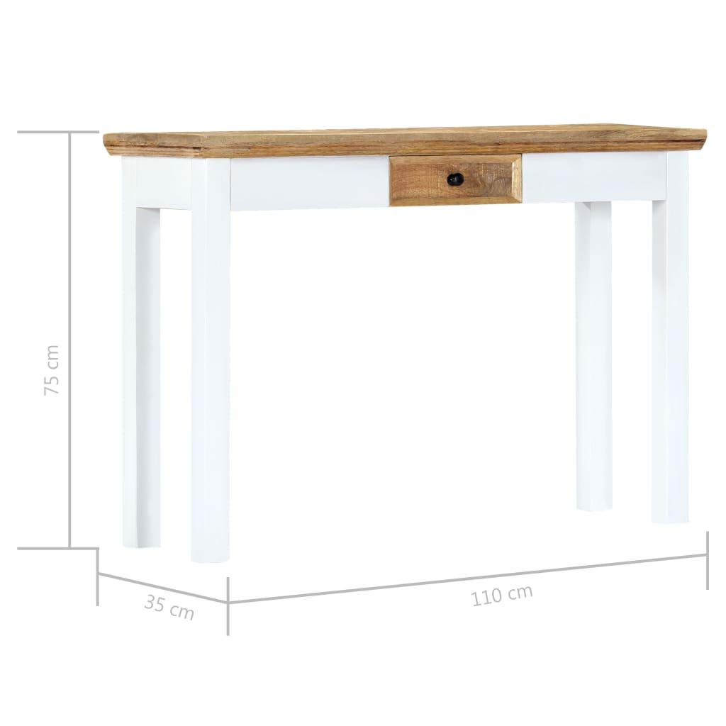 Rustic Console Sofa Table with Drawer - Solid Wood End Table, Computer Desk & Coffee Snack Table for Living Room, Hallway or Home Office - Perfect for Small Spaces, TV Stand & Entryway Decor