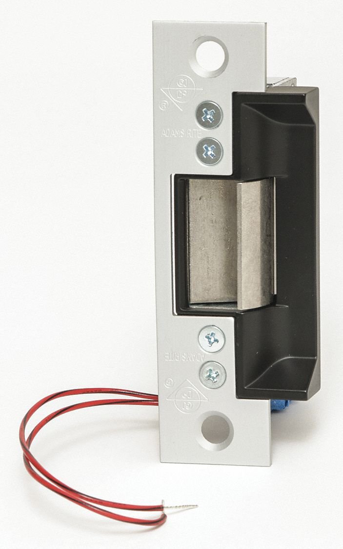 Adams Rite 7140 Series Clear Anodized Zinc Aluminum Alloy Electric Strike - 12 VDC, Single Pack | Secure Access Control for Commercial Doors & Entryways