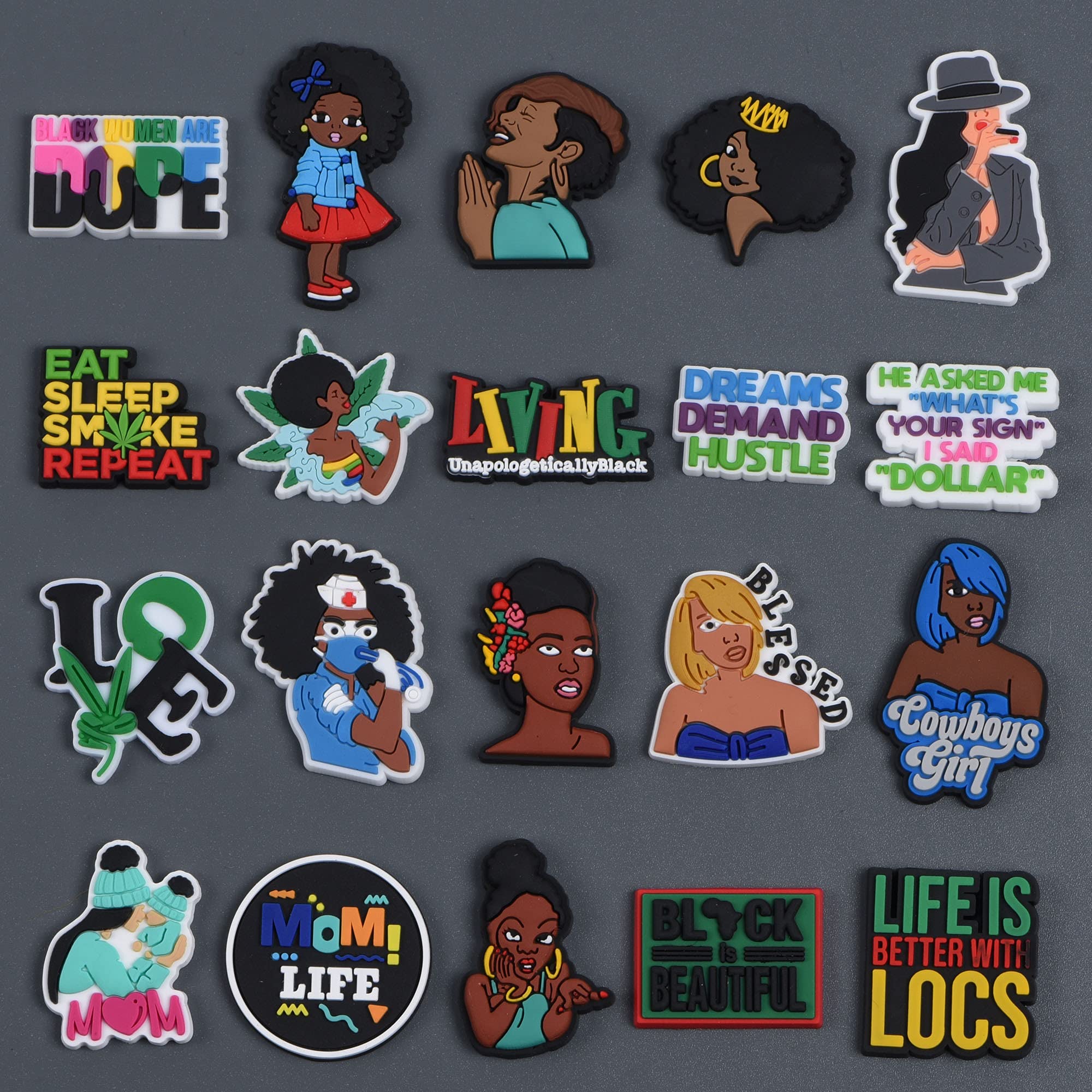 Black Lives Matter Shoe Charms - Decorative Accessories for Kids, Girls, Women | Birthday Gifts, Party Supplies | Perfect for Sneakers, Sandals & Casual Footwear