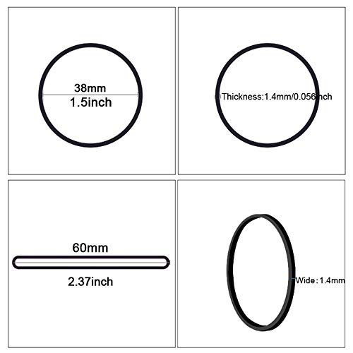 AMUU 300pcs Small Black Rubber Bands Size 16 - Elastic Hair Ties for Office, School, Home & DIY Crafts | Multipurpose Stretchable Bands for Organizing, Securing & Hair Styling