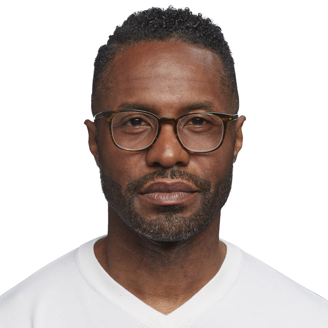 Brown Demi Stripe Eyeglass Frames - Professional Boardroom Style for Men & Women | Lightweight & Durable Acetate Front & Temples | Perfect for Office Meetings, Presentations & Business Events