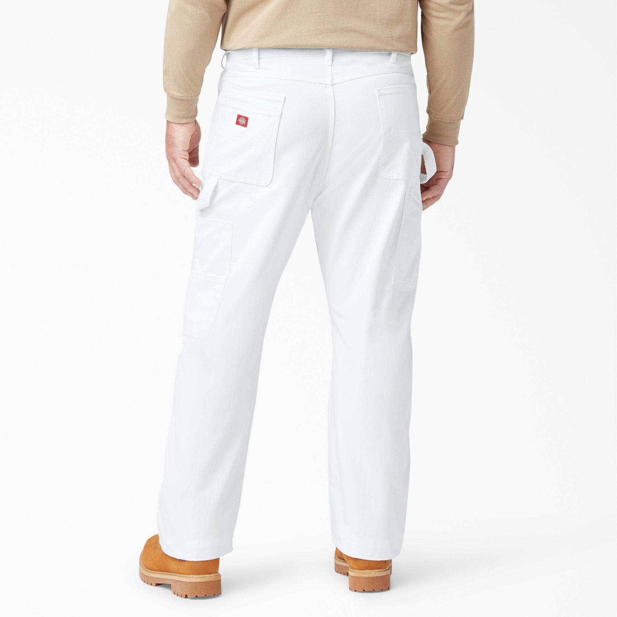 Comfortable Relaxed Fit Straight Leg Painter's Pants for Men & Women - Durable White Work Pants for Painting, Construction & DIY Projects