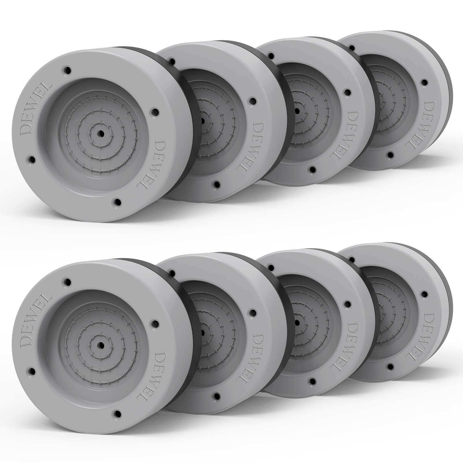 Anti-Vibration Pads for Washing Machine - 8 Pack Noise Reducing Washer & Dryer Feet with Tank Tread Grip, Non-Slip Floor Protectors for Laundry Room - Perfect for Apartment Living, Basement Installations & Noise-Sensitive Homes