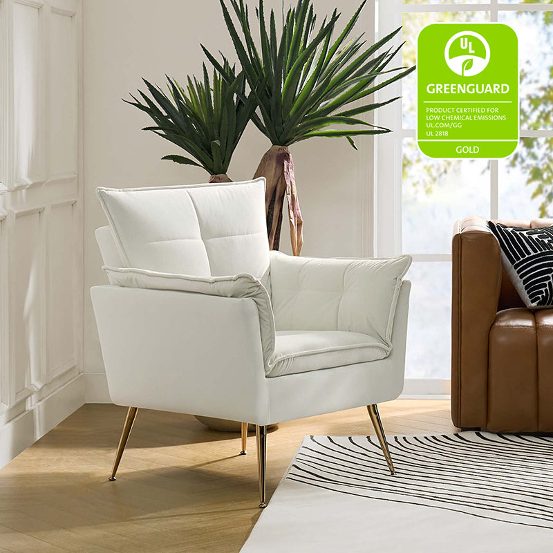 Jaxon Plush Armchair - Ultra Soft Comfortable Lounge Chair for Living Room, Bedroom, or Office - Perfect for Relaxing, Reading & Napping