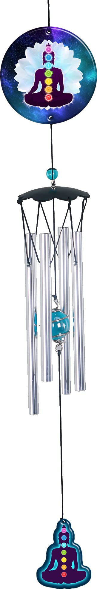 Spoontiques Wind Chimes for Outdoor Garden Decor - Handmade Chakras Wind Chime for Yard, Patio & Balcony - Soothing Wind Sounds for Relaxation & Meditation