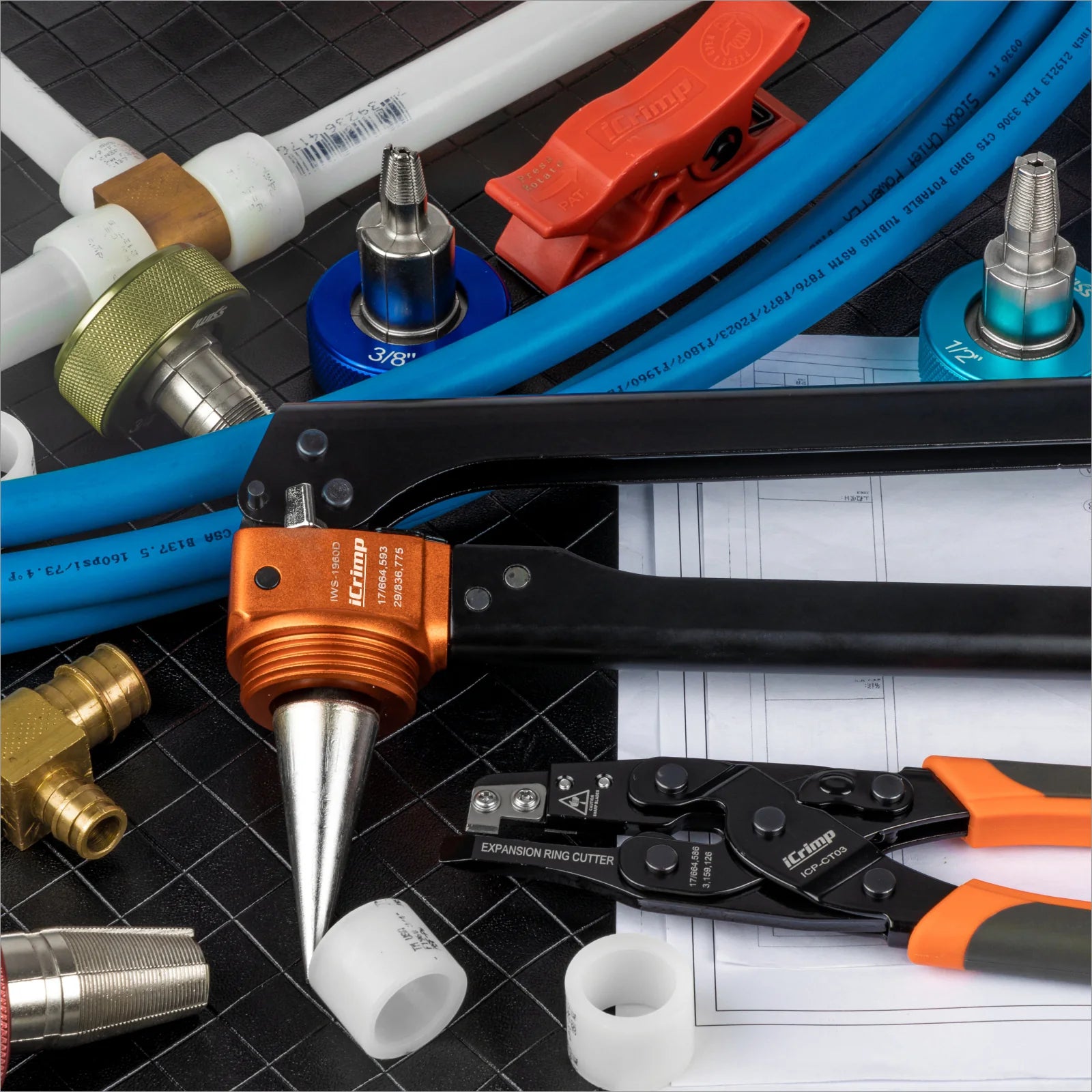 Professional PEX Expansion Tool Kit with 3/8