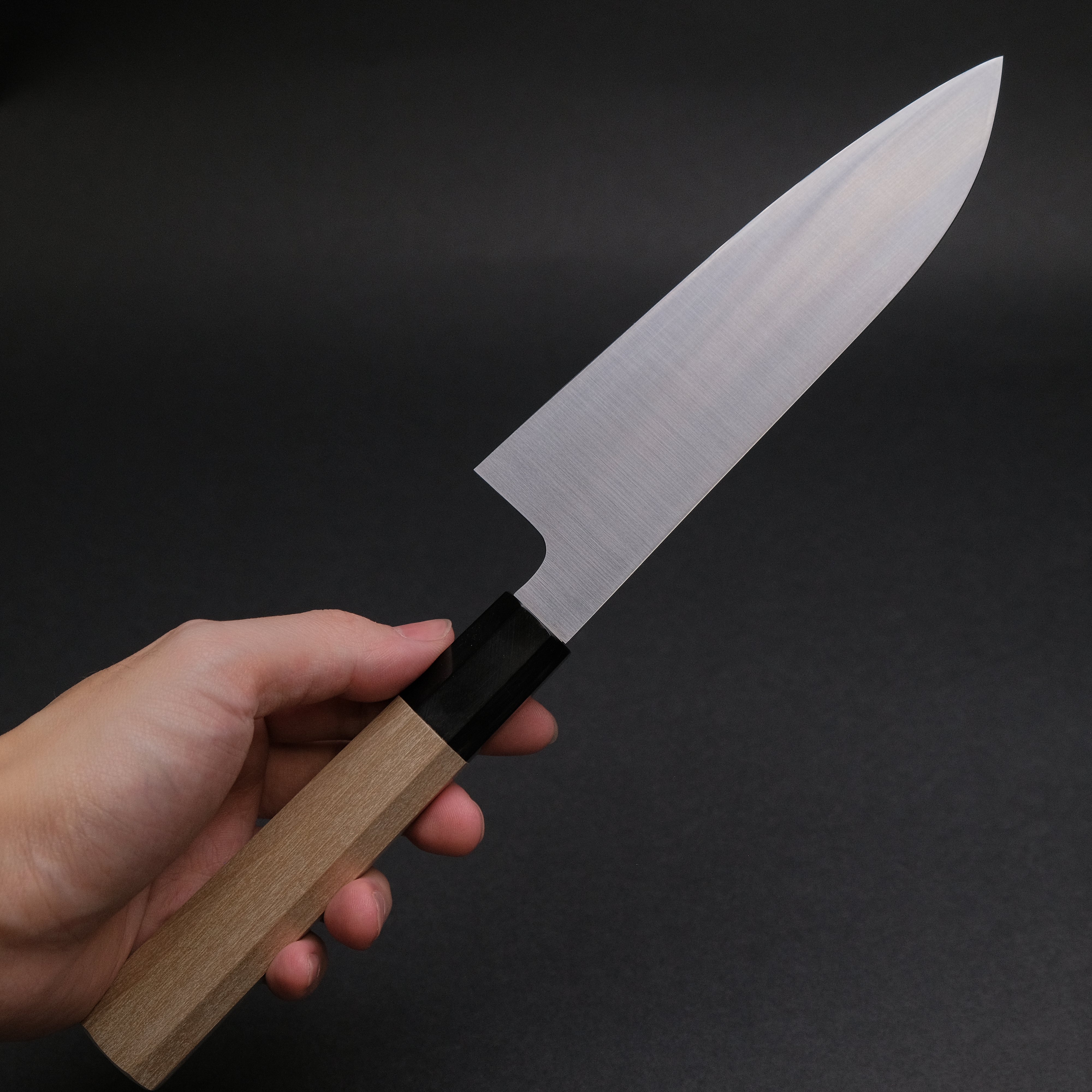 Hitohira Ashi White #2 Santoku Knife 180mm - Japanese Ho Wood Handle - Premium Kitchen Knife for Slicing, Dicing & Chopping Vegetables, Meat & Fish