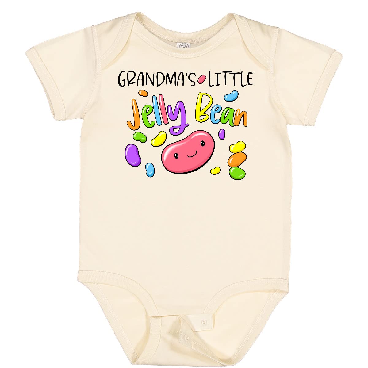 Inktastic Grandma's Little Jellybean Cute Easter Candy Baby Bodysuit - Adorable Infant Onesie for Easter Gifts & Family Photos