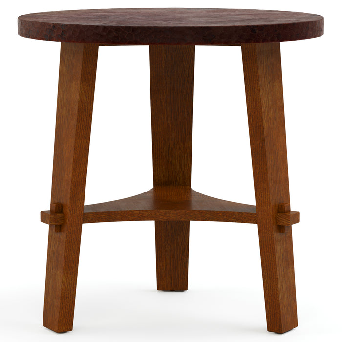 Copper Top Side Table - Modern End Table for Living Room, Bedroom & Office - Stylish Accent Table with Metal Frame - Perfect for Coffee, Books & Decor