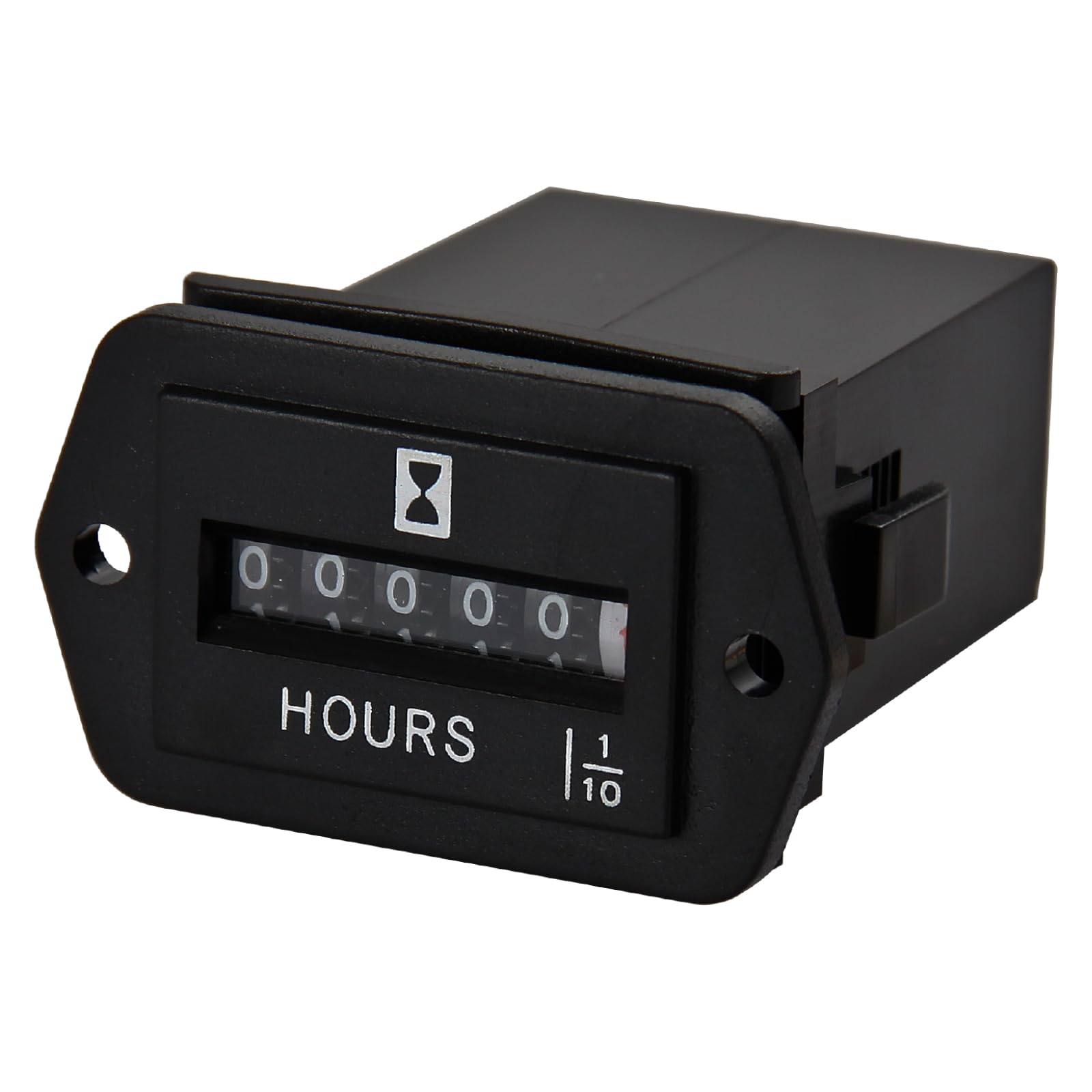 Jayron AC 110V-250V Snap-in Mechanical Hour Meter - Universal Usage for Forklifts, Golf Carts, Generators, ATVs, Lawn Mowers & Floor Care Equipment - Track Engine Hours & Maintenance Intervals