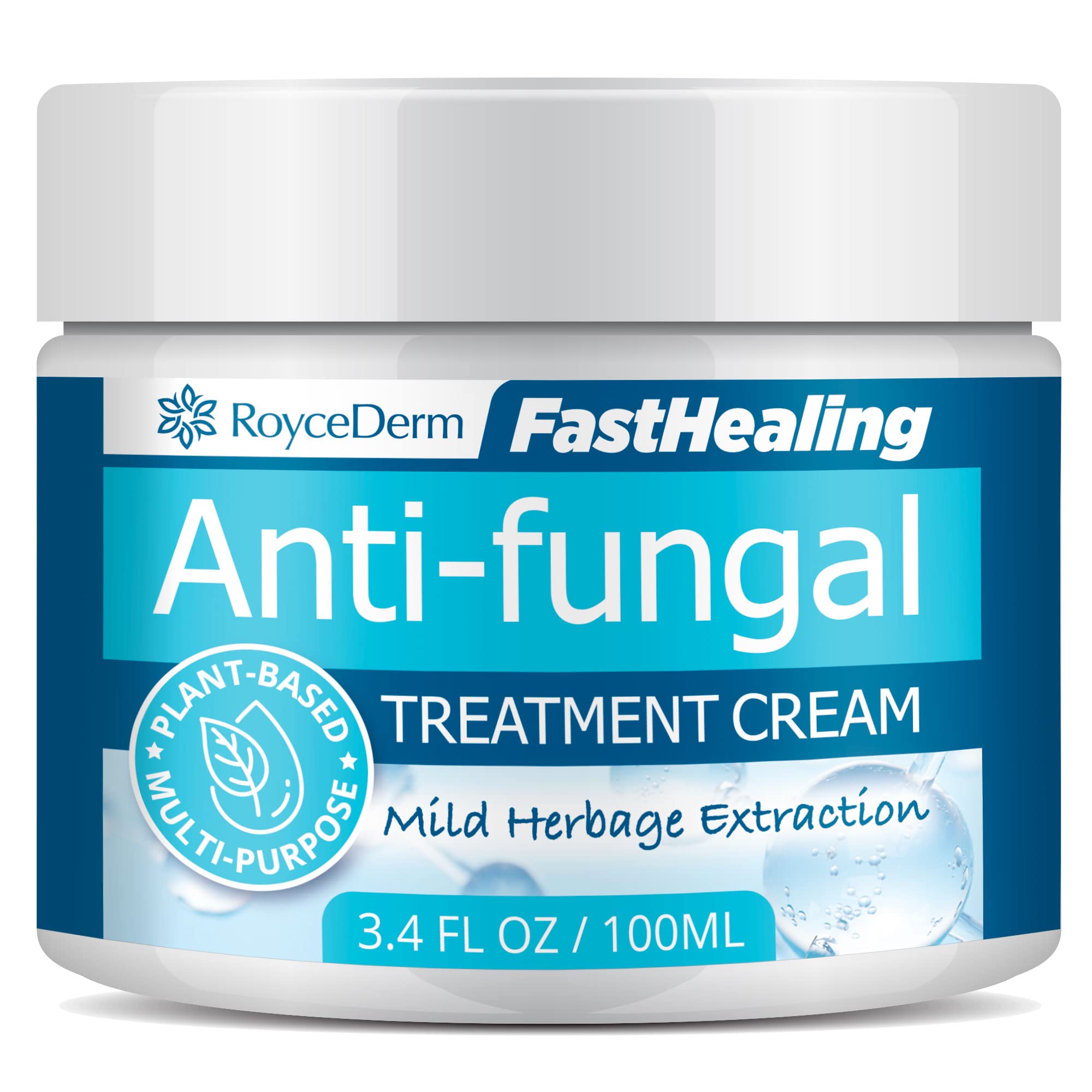 Roycederm Antifungal Cream - Powerful Jock Itch, Athlete's Foot & Ringworm Treatment for Humans - Extra Strength Fast Relief Fungal Skin Cream - Ideal for Gym, Sports & Daily Use