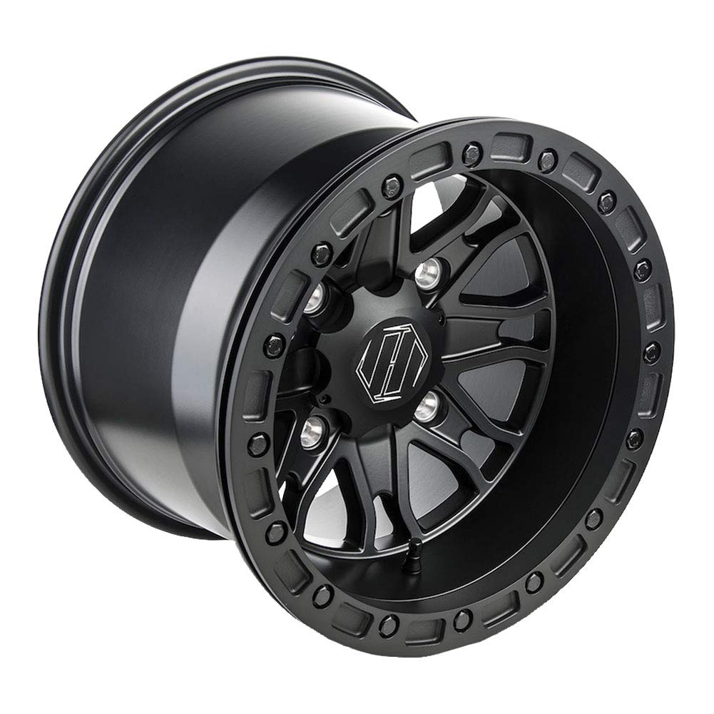 1410-PRSBK-55-SBL-BK 20-Inch Alloy Wheels & Tires Set - Gloss Black Finish for Trucks & SUVs - Perfect for Off-Roading & Urban Driving