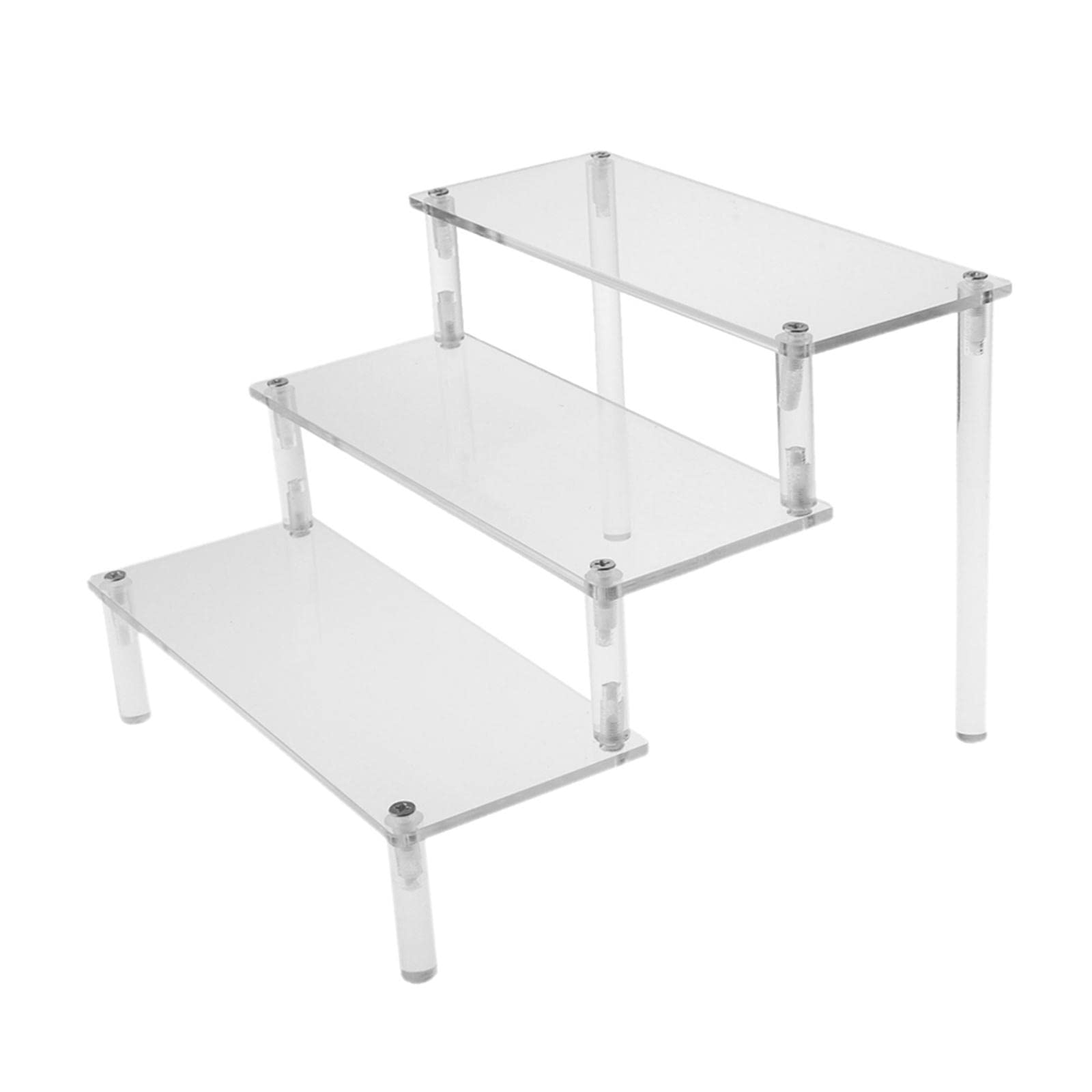 Gazechimp 3-Tier Acrylic Jewelry Display Stand - 30x28cm Clear Organizer for Rings, Necklaces & Bracelets - Perfect for Boutique, Retail Store & Home Decor