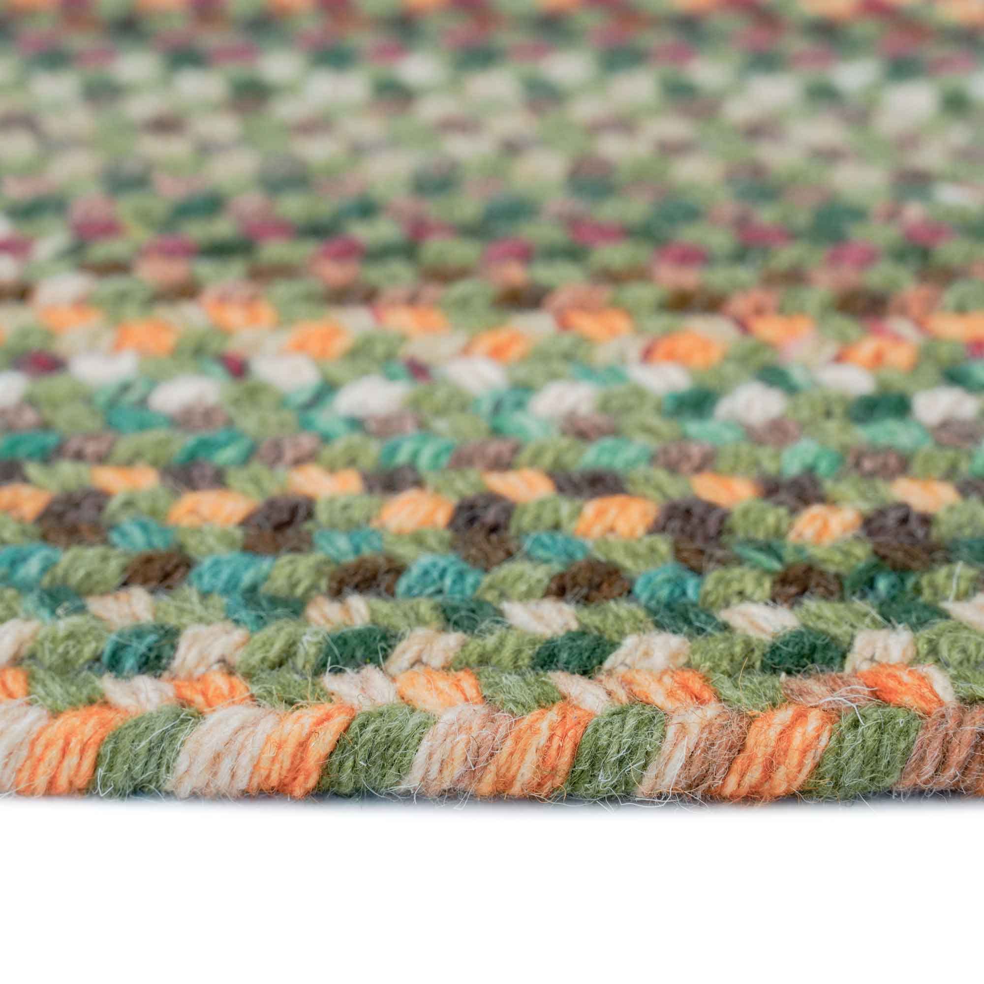 Capel Rugs Sherwood Forest Oval Braided Area Rug 36x60 Inches - Natural Pine Wood Design for Living Room, Bedroom & Home Decor